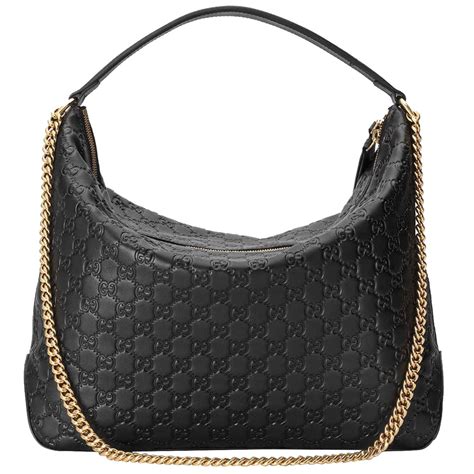 gucci linea a hobo embossed leather shoulder bag|gucci guccissima hobo bag.